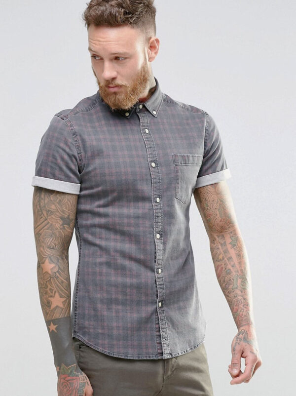 Men’s Half Sleeve Check Shirt – Casual & Classic